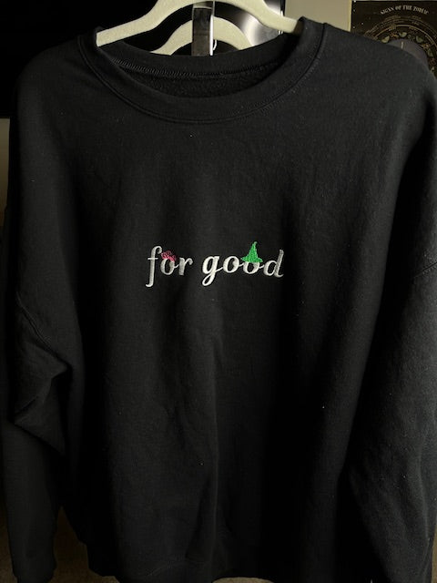For Good Dual Icon Embroidered Crewneck